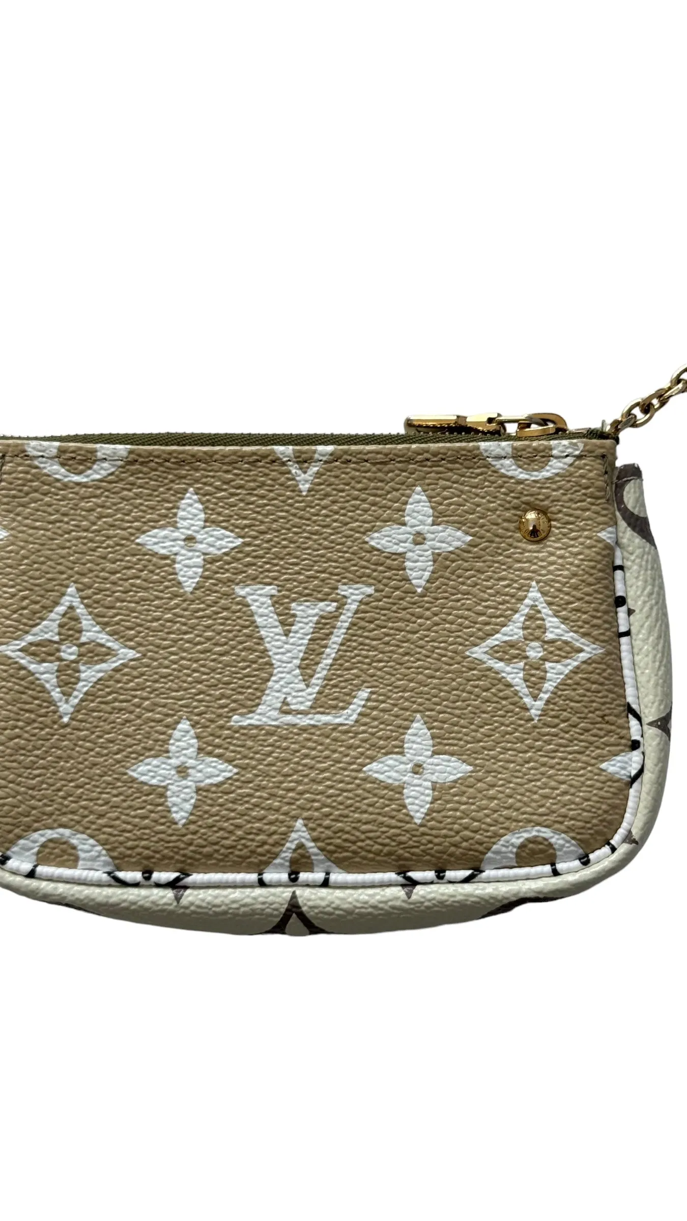 Louis Vuitton LV Monogram Giant Micro Pochette Accessories Khaki, White