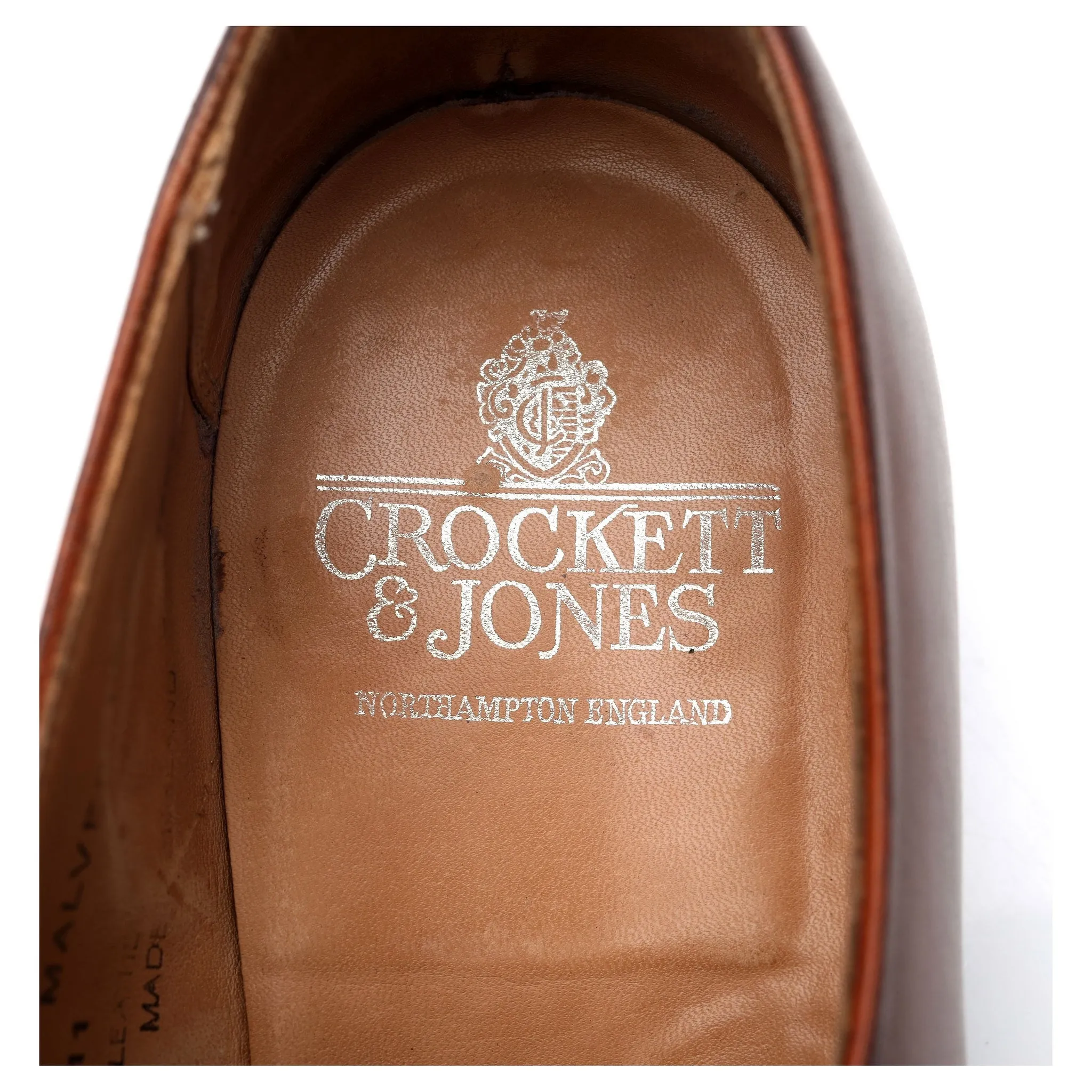 'Malvern' Tan Brown Leather Monk Straps UK 7.5 E