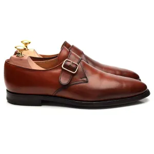 'Malvern' Tan Brown Leather Monk Straps UK 7.5 E