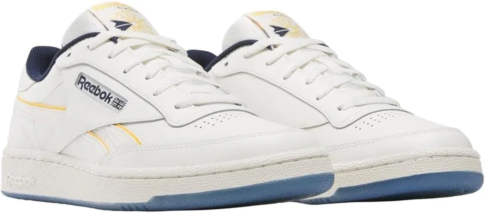 Reebok Unisex Club C Revenge Sneaker, Chalk/Y2k Blue/Collegiate Gold, 8 US Men