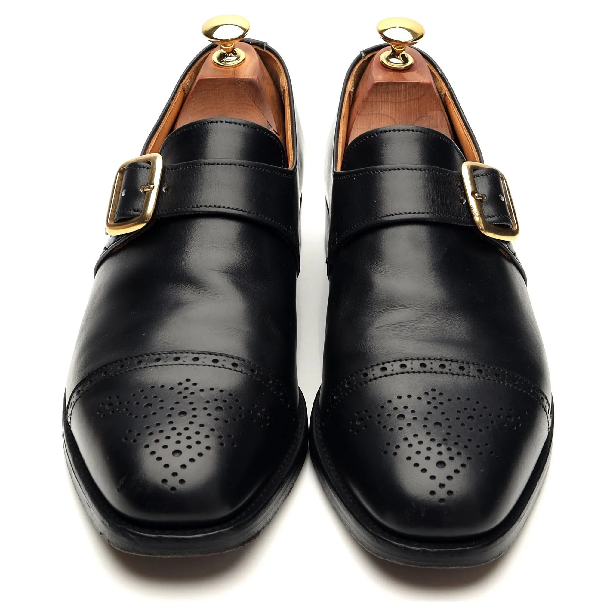 Shipton & Heneage 'Piccadilly' Black Leather Single Monk Strap UK 9 FX